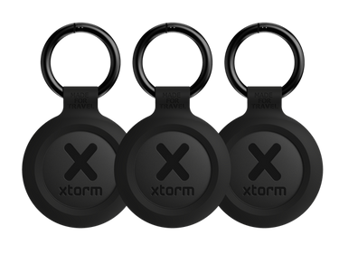 TravelTag for Android & iPhone - Water-resistant - 3-Pack - Charcoal Black